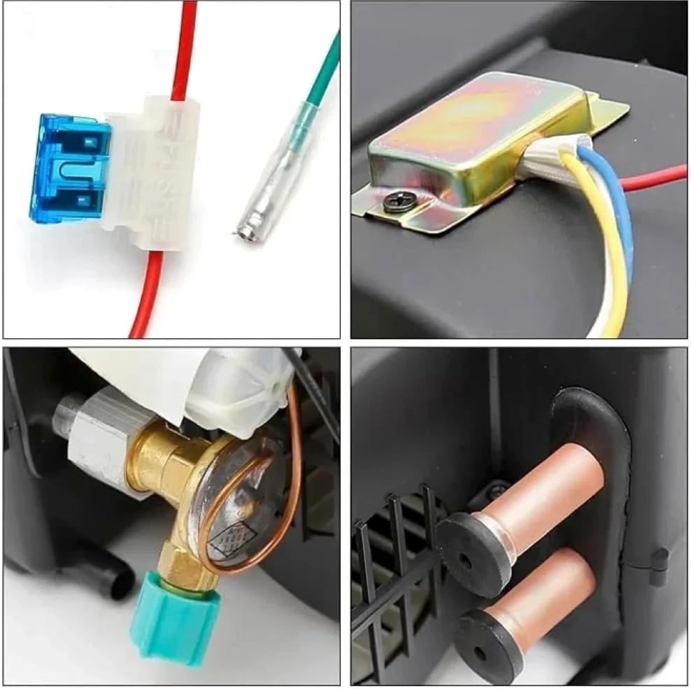 UNIVERSAL UNDERDASH ELECTRIC COMPRESSOR KIT A/C 404-100 H/C 12V CONDENSER 20*12