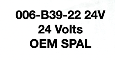 SPAL 017-B39-22 24V DOUBLE BLOWER ASSEMBLY 73R5624 RD-5-9204-1P 006-B40-22