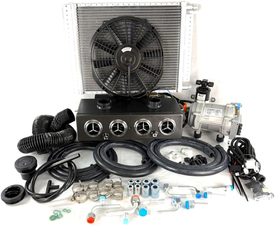 A/C KIT ELECTRIC 12 VOLTS HEAT & COOL 404 WITH 2 AUXILIARY DEFROSTER VENT SW