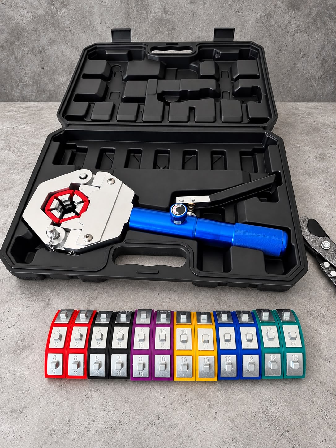 1500 Hydra-Krimp Hydraulic A/C Hose Crimper Kit with Dies & Case