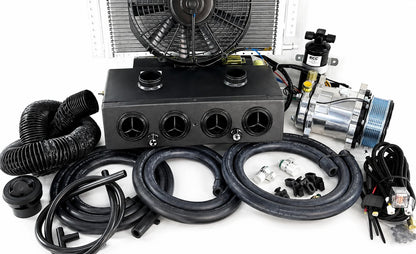 A/C KIT UNIVERSAL UNDER DASH H &C 404-0 BLACK VENTS DEFROSTER VENT PV8 SW