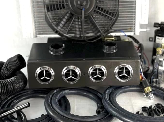 UNIVERSAL UNDERDASH EVAPORATOR HEAT & COOL 404 CSL BLACK VENTS