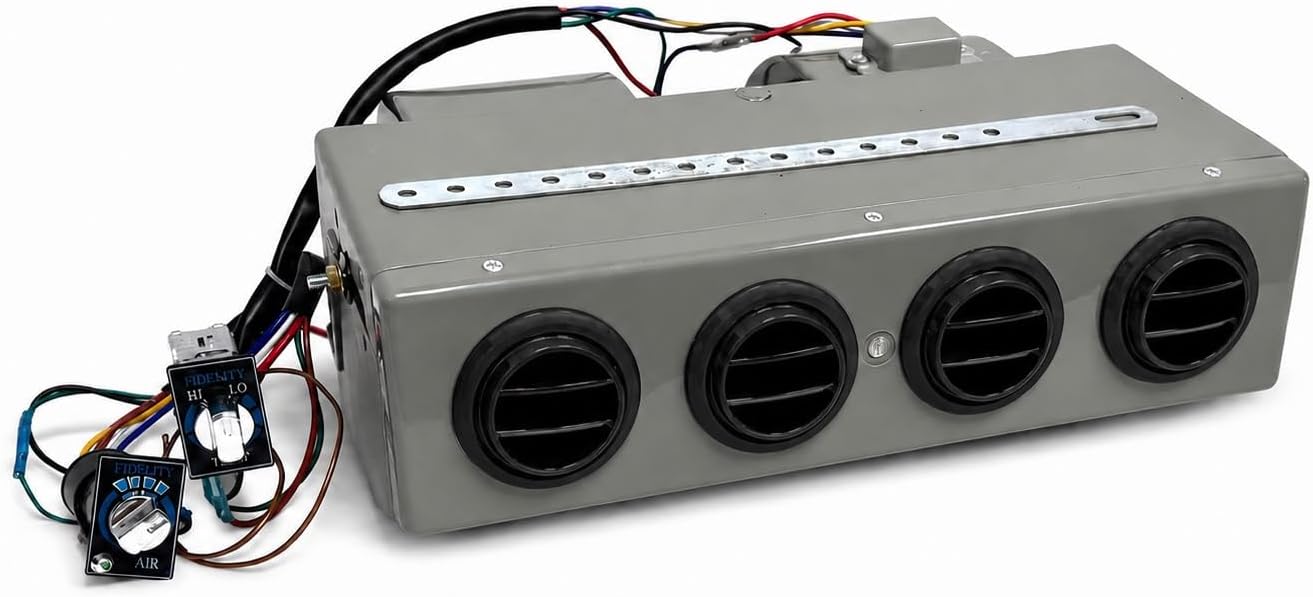A/C KIT UNIVERSAL UNDER DASH EVAPORATOR 432 SHG VENTS BLACK COMPRESSOR 2A BLACK
