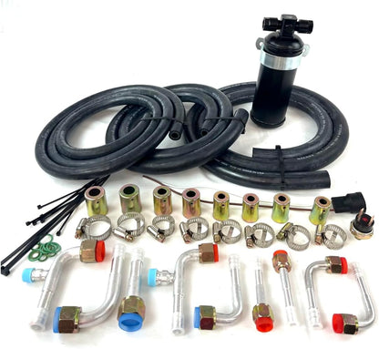 Universal Underdash A/C Kit 202-1 with 12x14 Condenser & Elec Harness- 2A-V Belt