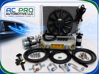 A/C KIT UNIVERSAL UNDERDASH 432-10 GREY COOL ONLY COMPRESSOR 2A CHROME 12VOLT