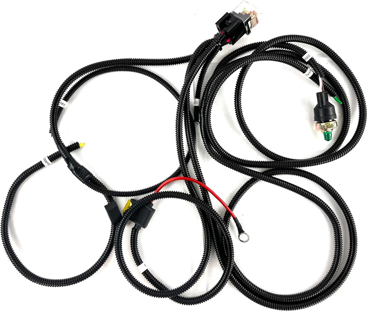 Universal UnderDash A/C Kit 202- 14X18 Condenser w/ Electric Harness, 2A-V Belt
