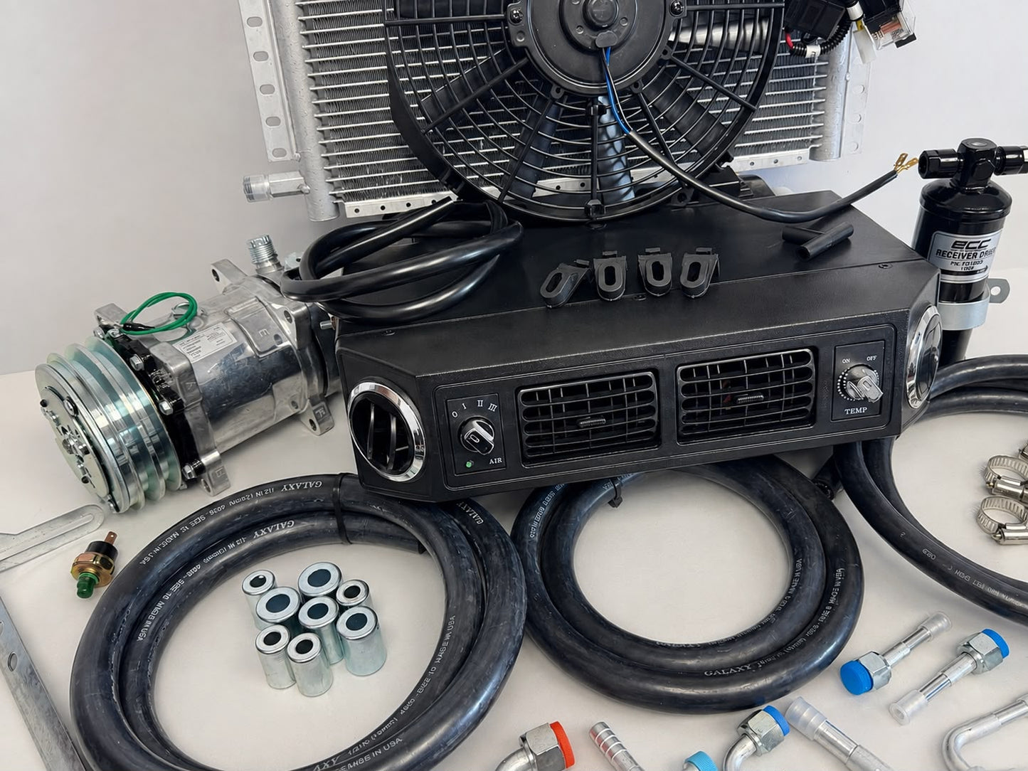 A/C KIT UNIVERSAL UNDERDASH EVAPORATOR 432-100 H/C 12V WITH ELECTRICAL HARNESS