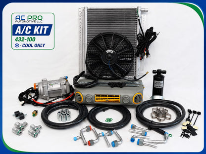 UNIVERSAL UNDERDASH EVAPORATOR A/C KIT 432-100GREY CONDENSER 20*12 ELECTRIC-C/O