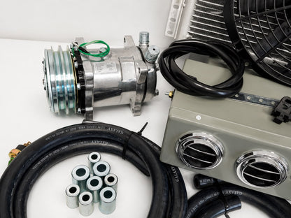 A/C KIT UNIVERSAL UNDER DASH EVAPORATOR 432-0 SH GREY COMPRESSOR 2A SILVER