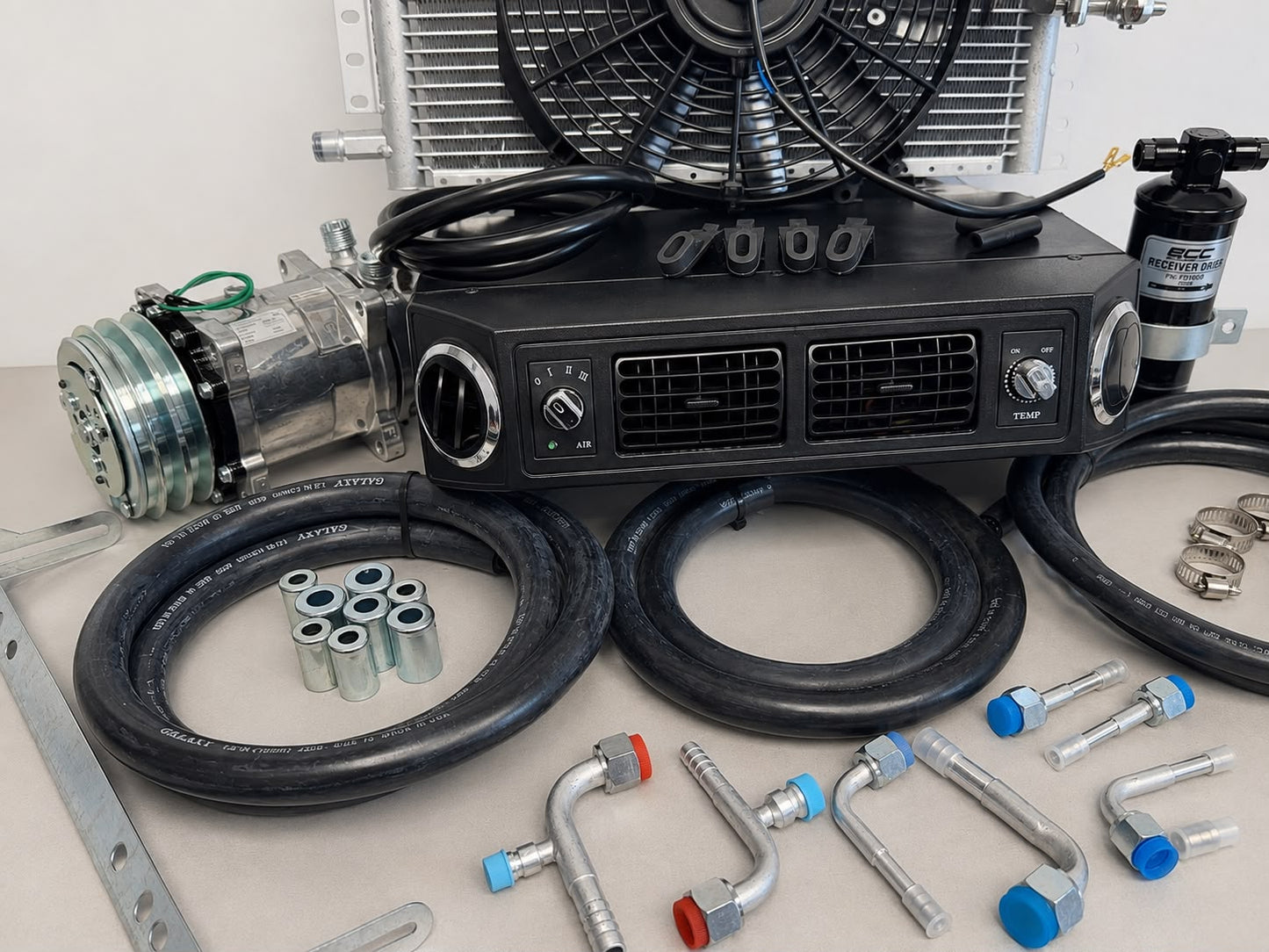 A/C KIT UNIVERSAL UNDERDASH EVAPORATOR 432-100 H/C 12V WITH ELECTRICAL HARNESS