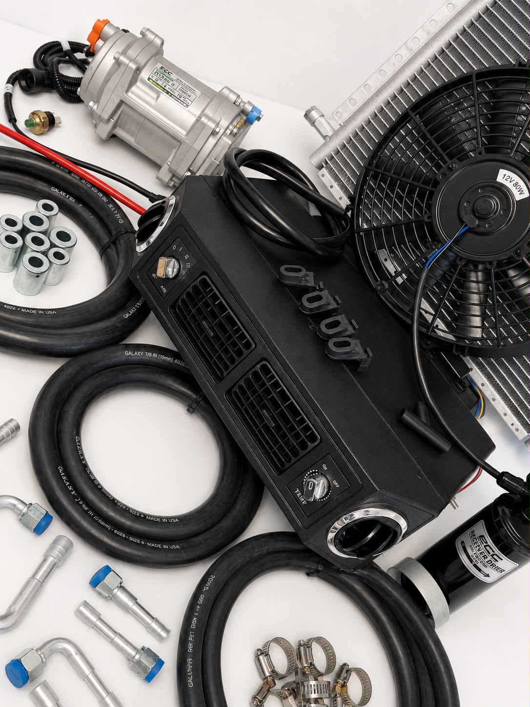 A/C KIT UNIVERSAL UNDERDASH EVAPORATOR 432-100 H/C 12V ELECTRIC