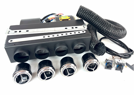 Universal Underdash Mount AC Air Conditioning Evaporator Heat Cool Kit + Vents