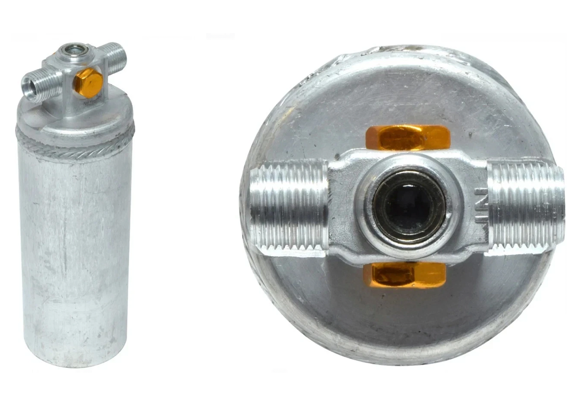 A/C ALUMINUM DRIER  5/8" X  5/8 O RING IN/OUT W/ 2 SWITCH PORTS 3/8 RD10026C