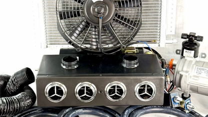 A/C KIT ELECTRIC 12 VOLTS HEAT & COOL 404 WITH 2 AUXILIARY DEFROSTER VENT