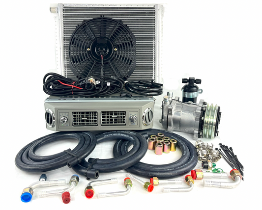 A/C KIT UNIVERSAL UNDER DASH EVAPORATOR 406-100 GREY 12V WITH ELECTRICAL HARNESS