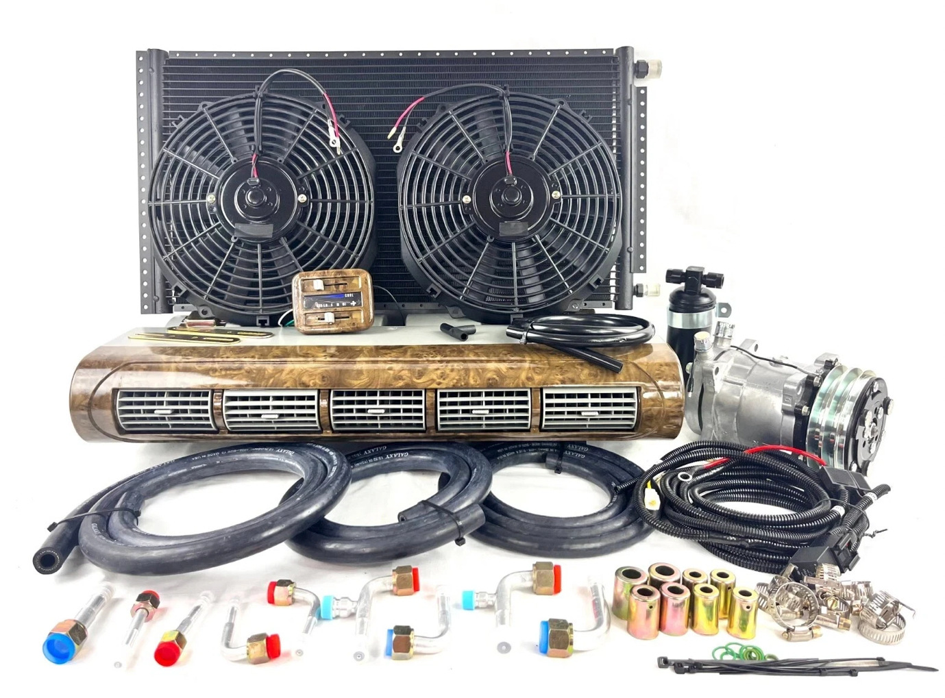 A/C KIT UNIVERSAL UNDER DASH EVAPORATOR BEU 228-100 WALNUT  12V  ELEC HARNESS