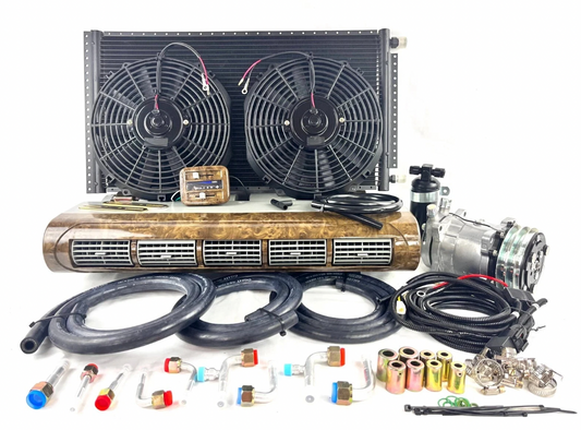 A/C KIT UNIVERSAL UNDER DASH EVAPORATOR BEU 228-100 WALNUT  12V  ELEC HARNESS