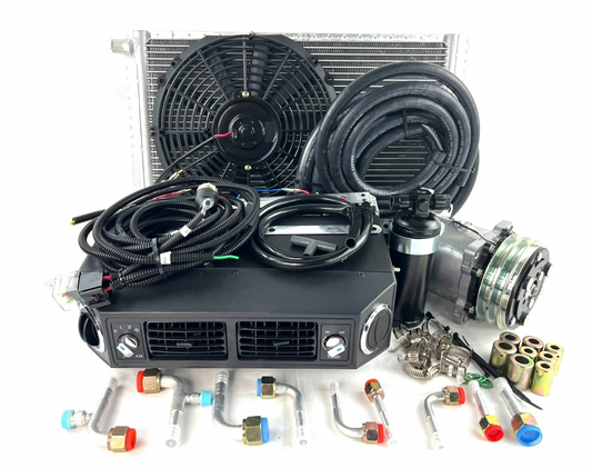 A/C KIT UNIVERSAL UNDERDASH  HOT ROD 14H x 18L CONDENSER MODEL 432-100