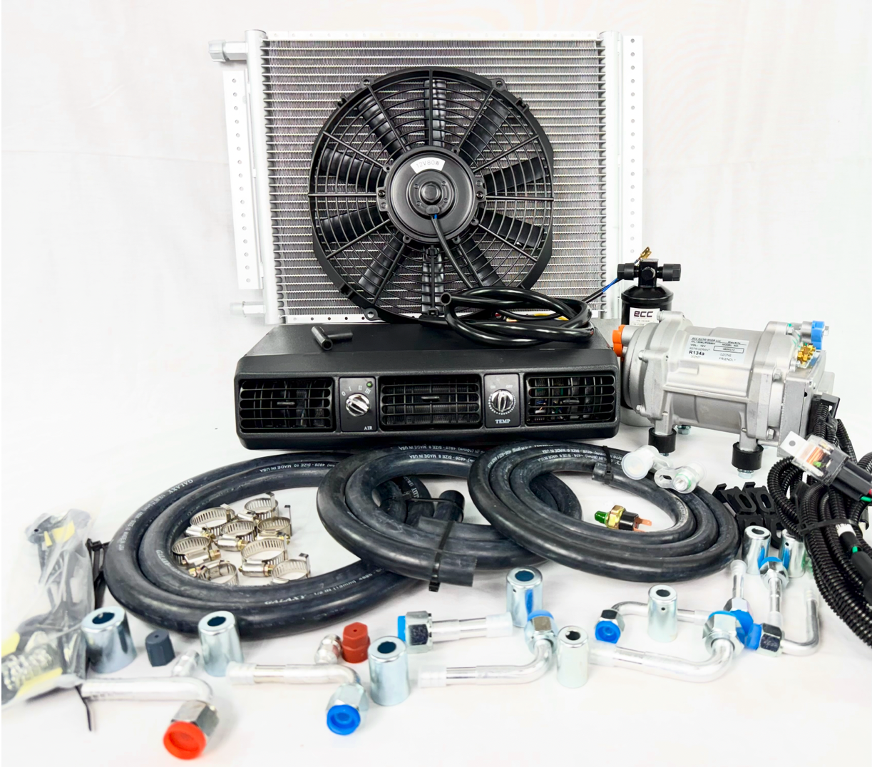 12V Underdash Car Heat&Cool Air Conditioner Unit Universal AC Compressor A/C Kit