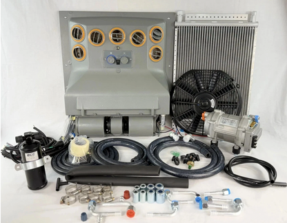 NEW A/C-KIT UNIVERSAL  HEADLINER CEILING EVAPORATOR ELECTRIC COMPRESSOR