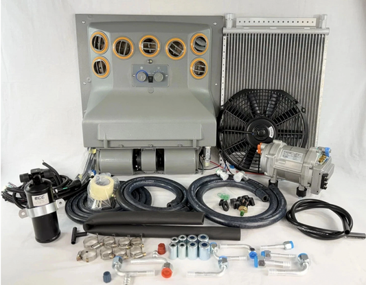 NEW A/C-KIT UNIVERSAL  HEADLINER CEILING EVAPORATOR ELECTRIC COMPRESSOR