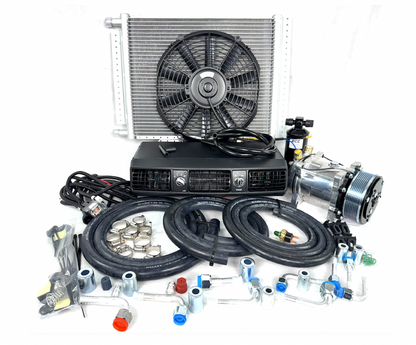 NEW A/C KIT UNIVERSAL UNDER DASH -SERPENTINE COMPRESSOR KIT AIR CONDITIONER 12V