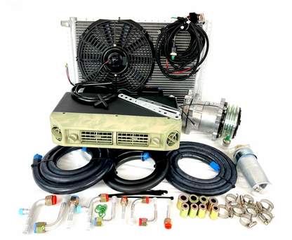 A/C KIT UNIVERSAL UNDERDASH EVAPORATOR 404-1 CAMO 12V WITH ELECTRICAL HARNESS