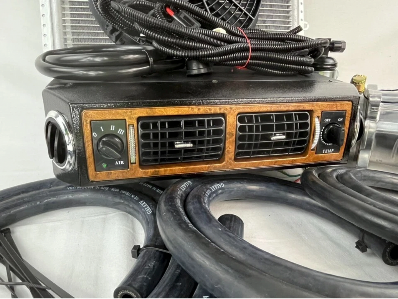 A/C KIT UNIVERSAL UNDER DASH EVAPORATOR 432-100 BLACK & WOOD  ELECTRICAL HARNESS
