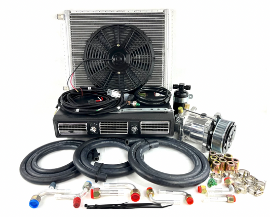 UNIVERSAL A/C KIT UNDER DASH EVAPORATOR 450-100B  8PK PULLEY HEAT & COOL