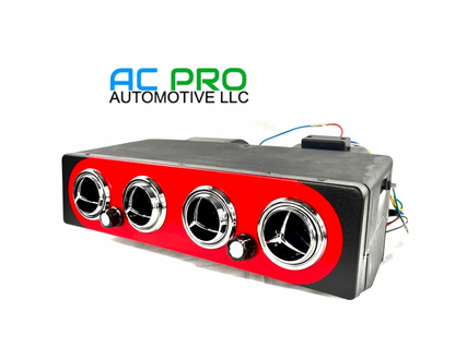 UNIVERSAL UNDER DASH EVAPORATOR 404-000 RED CHROME LOUVER HEAT AND COOL