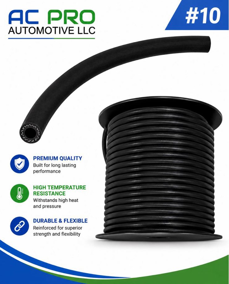 5 FT - Universal Auto A/C Hose #10, 1/2'' I.D., 1'' O.D.
