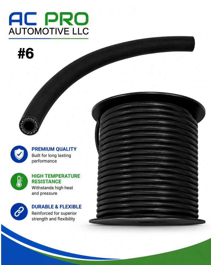 New USA Made A/C Hose Parker #6, 5/16''' I.D. - 5 FT - CM703001