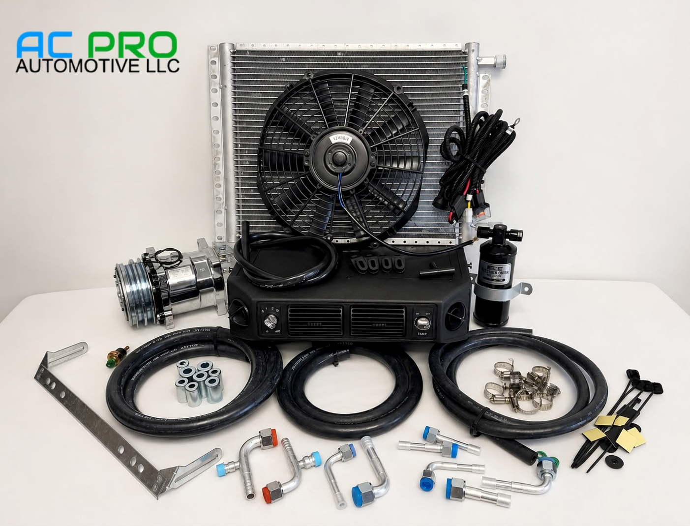 Underdash AC Unit Quiet Fast Cooling for Classica Car, Truck, ATV,Pickup,Tractor