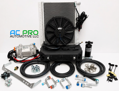 UNIVERSAL UNDERDASH ELECTRIC COMPRESSOR KIT A/C 404-100 H/C 12V CONDENSER 20*12