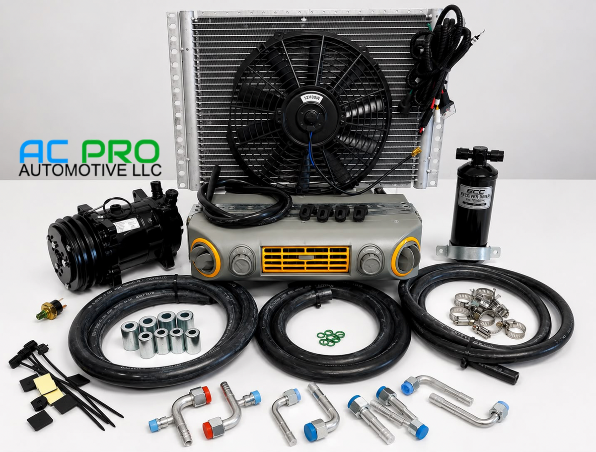 A/C KIT UNIVERSAL UNDERDASH 432-10 GREY COOL ONLY COMPRESSOR 2A BLACK 12VOLT