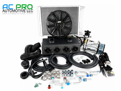 A/C KIT UNIVERSAL UNDER DASH H &C 404-0 BLACK VENTS DEFROSTER VENT PV8 SW