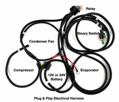 A/C KIT UNIVERSAL UNDER DASH EVAPORATOR 404-100  HEAT & COOL ELECTRICAL HARNESS