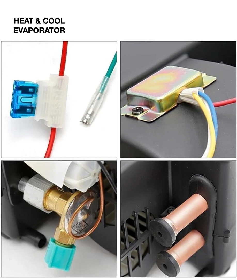 12V Universal Electric Underdash Air Conditioner Cool & Heat DC Auto Car A/C Kit