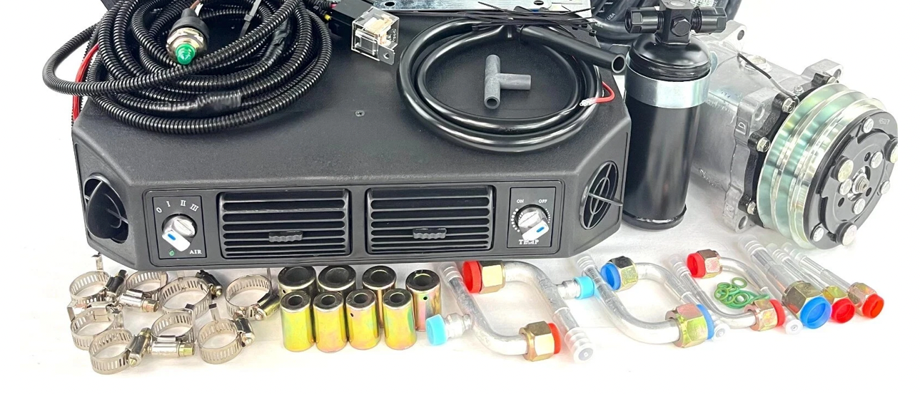 A/C KIT UNIVERSAL UNDERDASH EVAPORATOR 404-1 12V WITH ELECTRICAL HARNESS