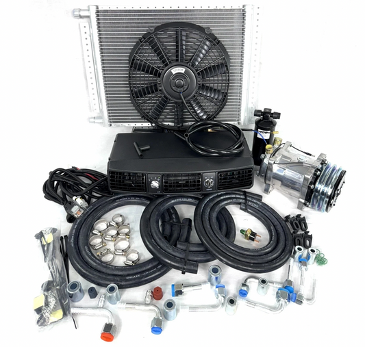 Universal Underdash A/C Kit 202-1 with 14x20 Condenser & Elec Harness- 2A-V Belt