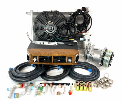 A/C KIT UNIVERSAL UNDER DASH EVAPORATOR 432-100 WALNUT FINISH 12X16 CONDENSER