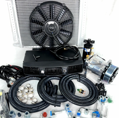A/C KIT UNIVERSAL UNDERDASH  202-100 HOT ROD 14H x 16L CONDENSER  PV8 SERPENTINE