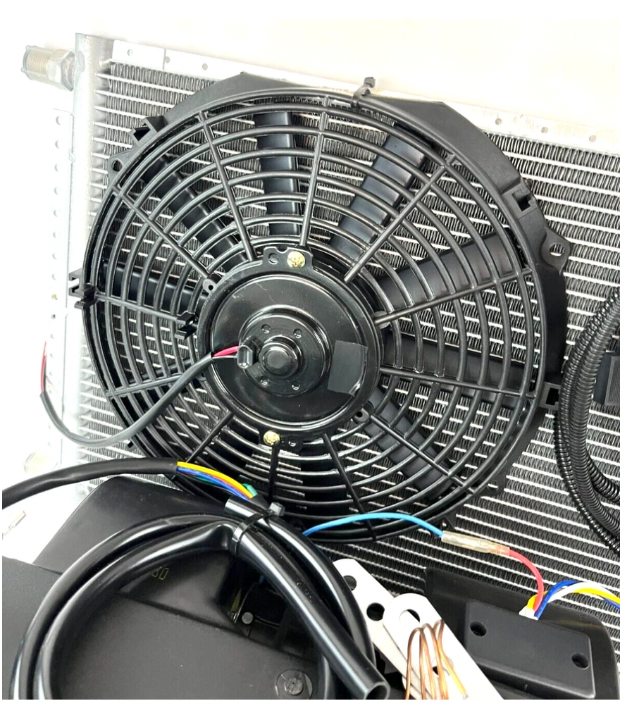 A/C KIT UNIVERSAL UNDER DASH EVAPORATOR 404-000 RED CHROME LOUVER HEAT AND COOL