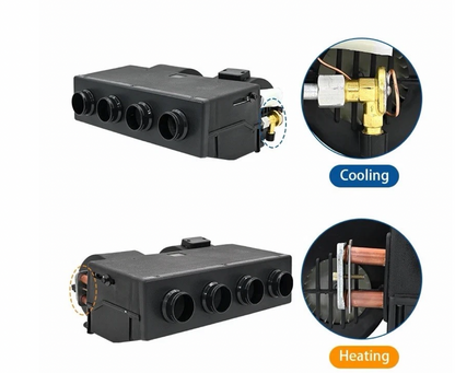 Universal Under Dash A/C Air Conditioning Evaporator Heat Cool Kit 4 Rect Louver