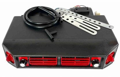 A/C KIT UNIVERSAL UNDER DASH EVAPORATOR 404-100 RED  12V WITH ELECTRICAL HARNESS