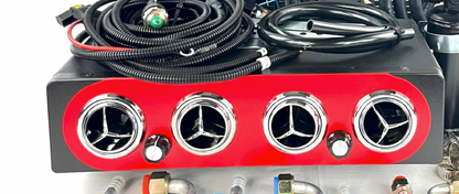 UNIVERSAL UNDER DASH EVAPORATOR 404-000 RED CHROME LOUVER HEAT AND COOL