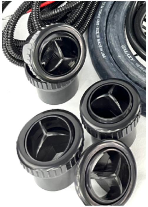 UNIVERSAL IN DASH EVAPORATOR 450-000 with 4 Vents and flex duct hose HEAT& COOL
