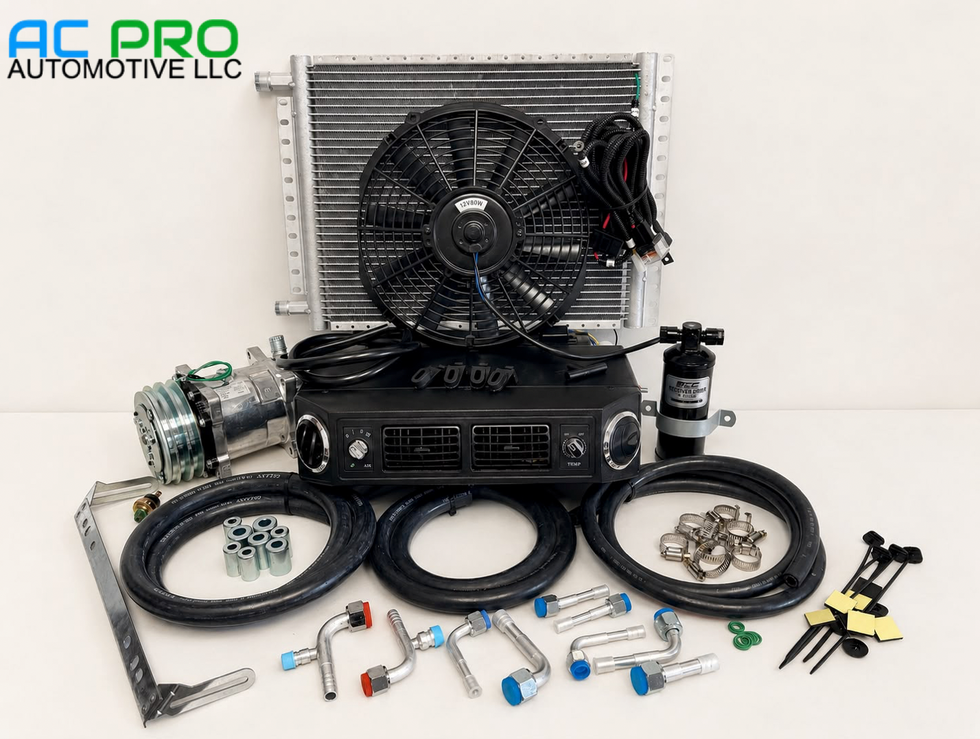 A/C KIT UNIVERSAL UNDERDASH EVAPORATOR 432-100 H/C 12V WITH ELECTRICAL HARNESS