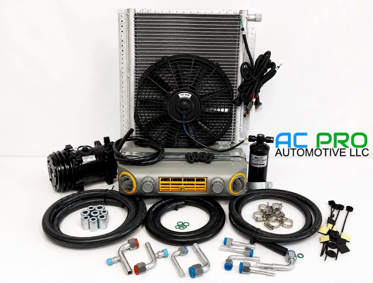 UNIVERSAL UNDERDASH EVAPORATOR A/C KIT 432-100GREY CONDENSER 20*12 COOL ONLY