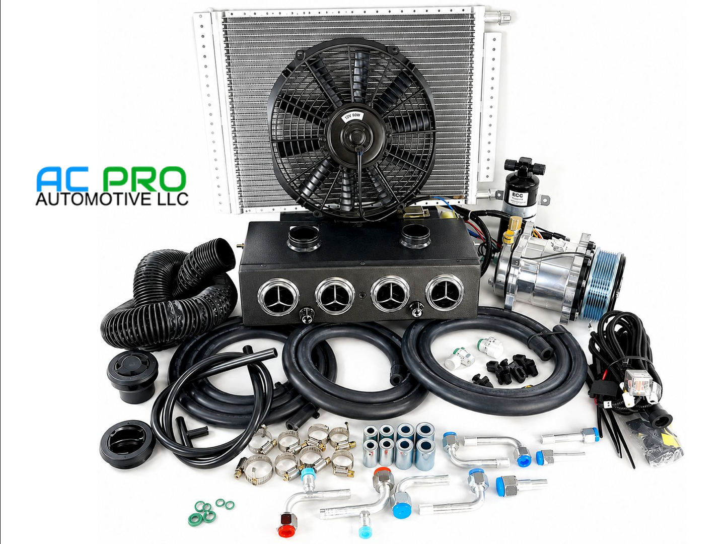 A/C KIT UNIVERSAL UNDER DASH H &C 404-0 2 AUXILIARY DEFROSTER VENT PV8 SW